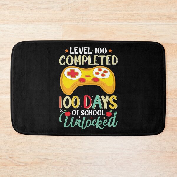 Item preview, Happy 100 Days Of School Unlocked Level 100 Completed designed and sold by Nedskr.