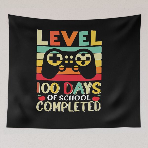 Item preview, Happy 100 Days Of School Unlocked Level 100 Completed designed and sold by Nedskr.