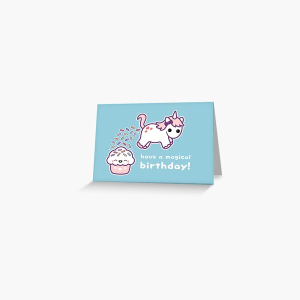 Pooping Unicorn Birthday Greeting Card