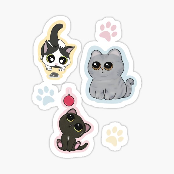 Trio of Cats Sticker
