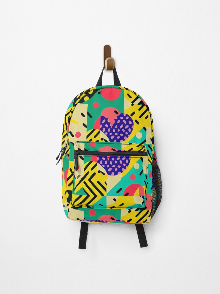 Thumbnail 1 of 3, Backpack, Memphis Style Patterns designed and sold by BuraxisDesigns.