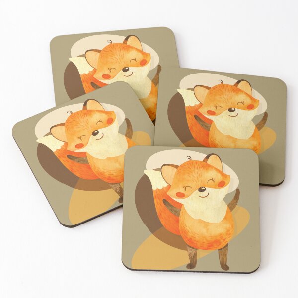 Item preview, Watercolour boho fox relaxing boho artwork  designed and sold by TipTopTapo.