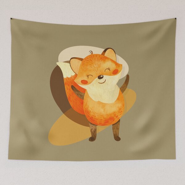 Item preview, Watercolour boho fox relaxing boho artwork  designed and sold by TipTopTapo.