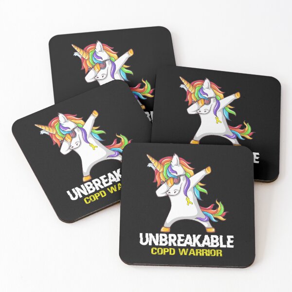 Item preview, COPD Awareness - Unicorn COPD Warrior Ribbon UNBREAKABLE designed and sold by Fernandezf.