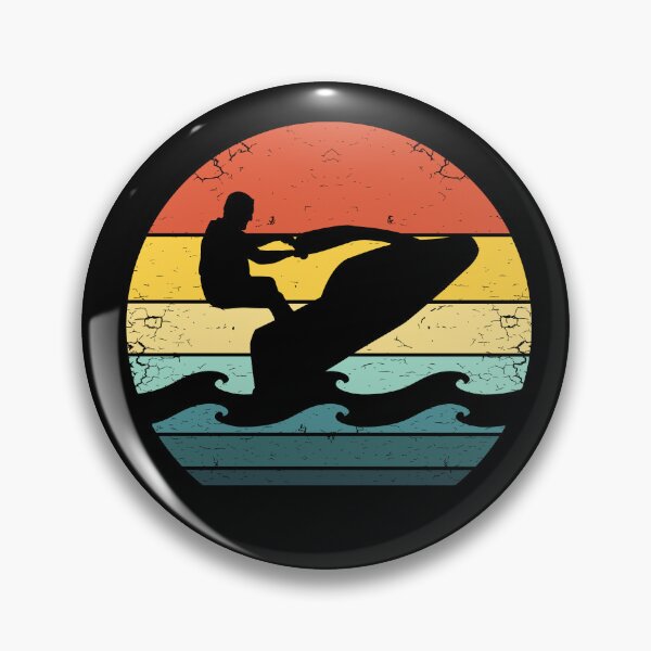 Item preview, 70s Water Scooter Silhouette in a Retro Sunset designed and sold by KleverOlivier.