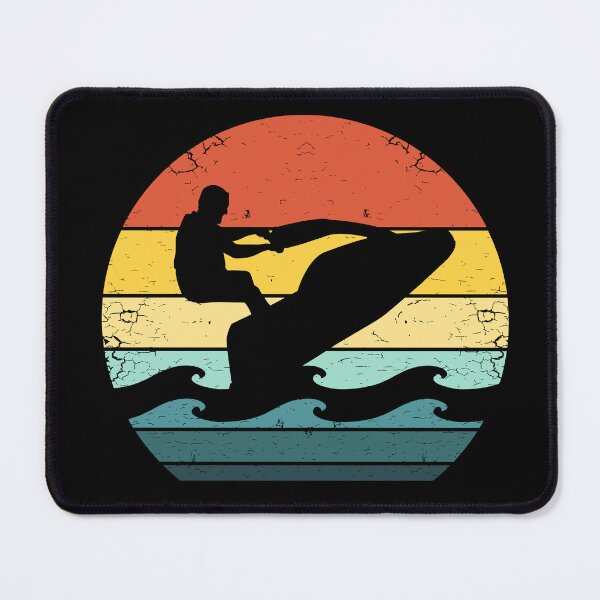 Item preview, 70s Water Scooter Silhouette in a Retro Sunset designed and sold by KleverOlivier.