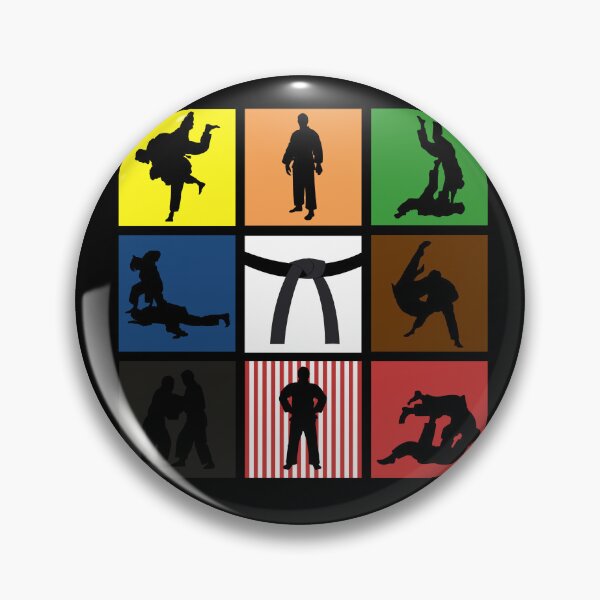 Artikelvorschau, Judo Farbgürtel Pop Art Judokas Silhouette entworfen und verkauft von KleverOlivier.