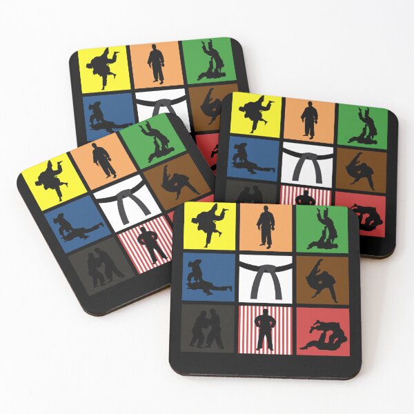 Artikelvorschau, Judo Farbgürtel Pop Art Judokas Silhouette entworfen und verkauft von KleverOlivier.