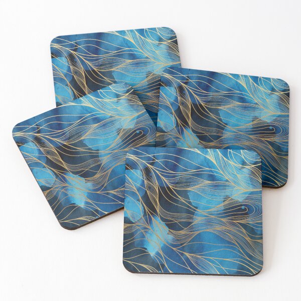 Item preview, Blue and Gold Abstract designed and sold by dealchica.