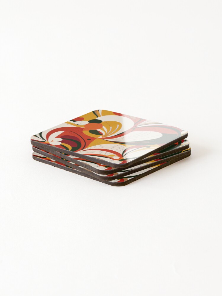 Thumbnail 4 of 5, Coasters (Set of 4), Color Combination Pattern designed and sold by BuraxisDesigns.