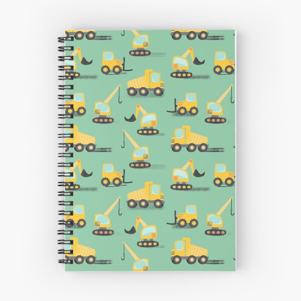 Item preview, Yellow Construction Vehicles On Green designed and sold by SamAnnDesigns.