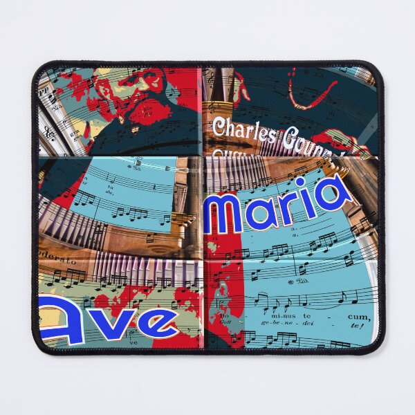 Item preview, ATTRACTIVE PORTRAIT OF CHARLES GOUNOD - MUSICIAN COMPOSER - ABSTRACT ORGAN ON MUSICAL SCORE - FAMOUS ARIA AVE MARIA - FUNNY MUSIC SCORE AVE MARIA PATCHWORK PATTERN - GREAT GIFT FOR ORGANIST designed and sold by Ralek.