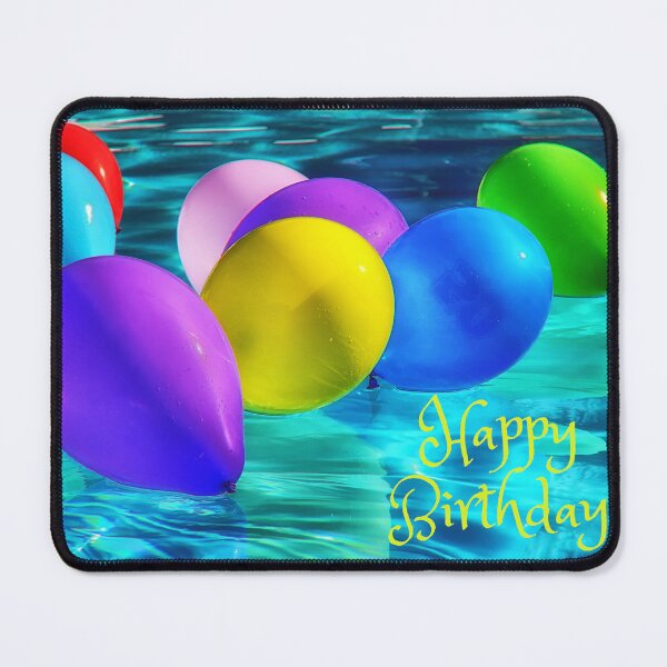Item preview, Happy Birthday Colorful Balloons on the Water designed and sold by silviaol.