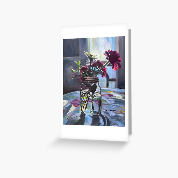 Backlit Flowers by John Dinser Greeting Card
