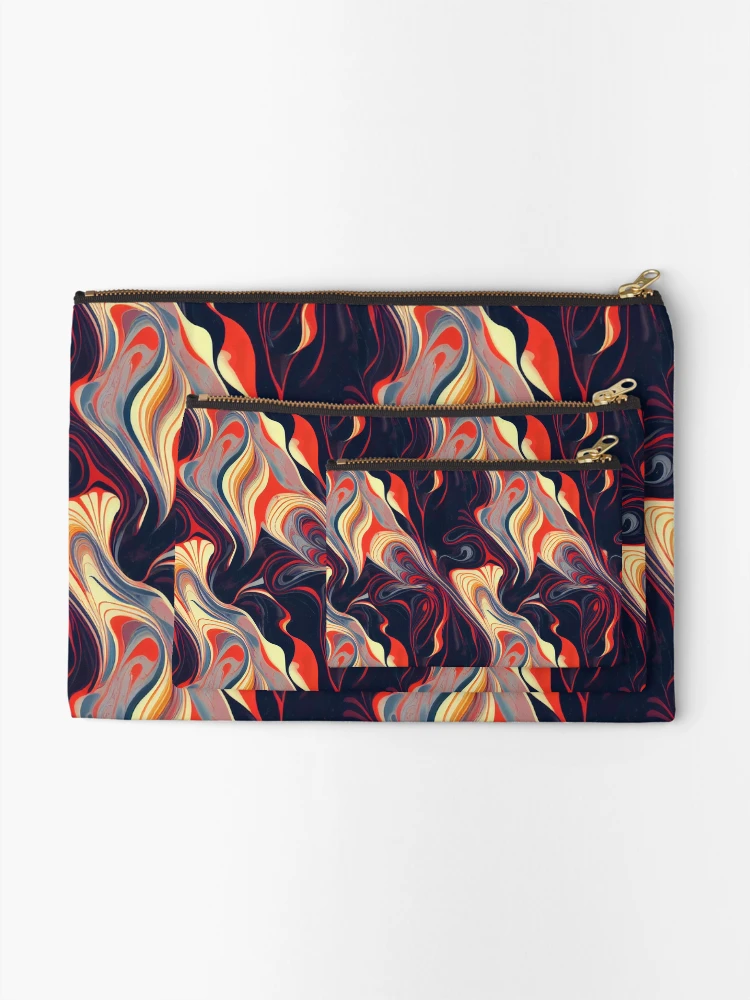 Thumbnail 2 of 4, Zipper Pouch, Color Combination Pattern designed and sold by BuraxisDesigns.