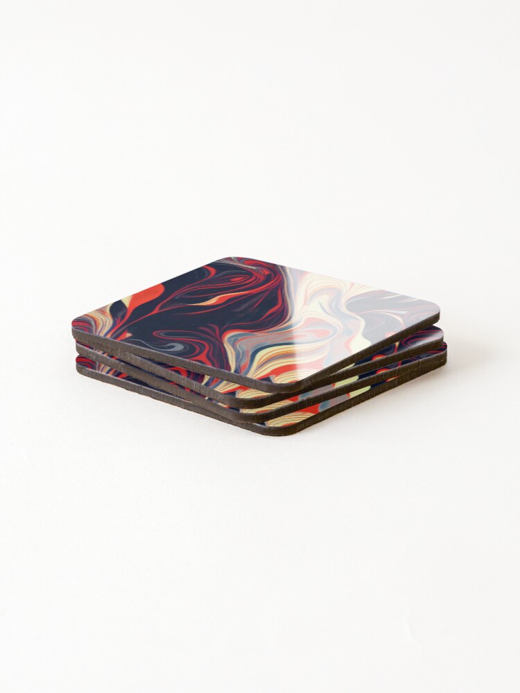 Thumbnail 4 of 5, Coasters (Set of 4), Color Combination Pattern designed and sold by BuraxisDesigns.