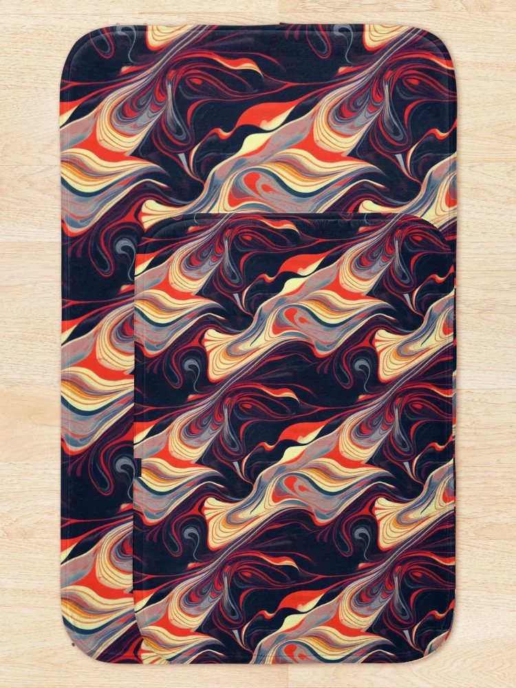 Thumbnail 5 of 6, Bath Mat, Color Combination Pattern designed and sold by BuraxisDesigns.