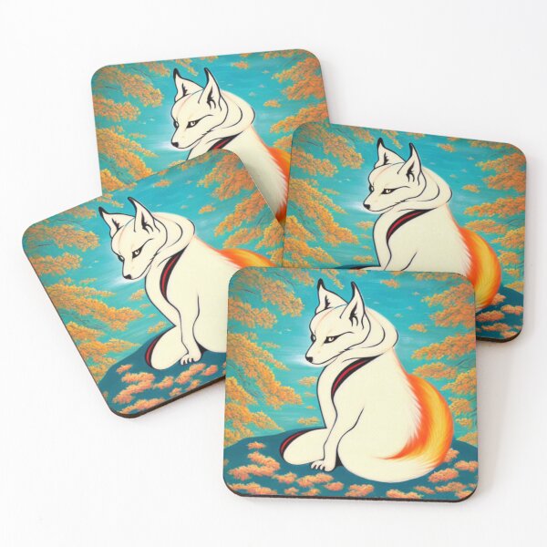Item preview, Yokai Kitsune And Flowers designed and sold by cardia1991.