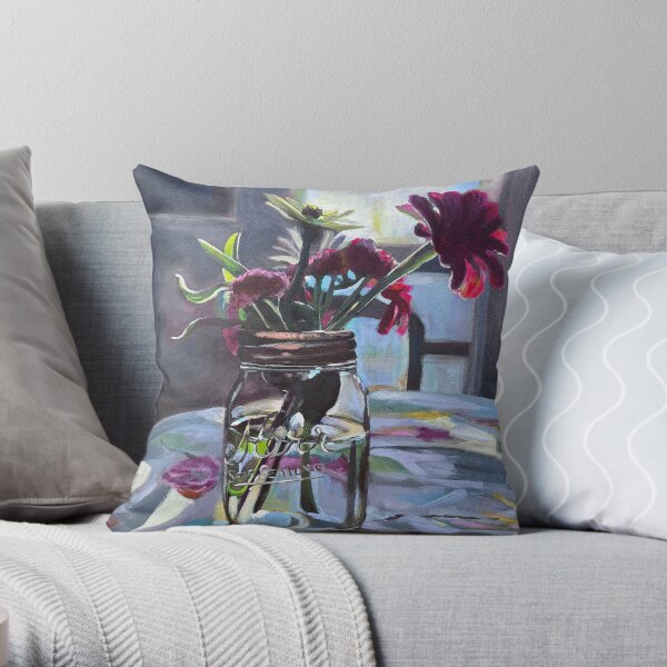 Backlit Flowers by John Dinser Throw Pillow