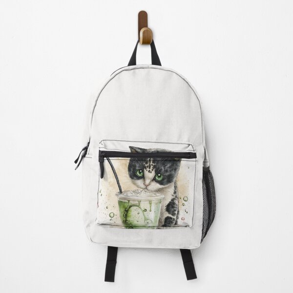 Artikelvorschau, Süße Katze mit Boba Tee - sumie painting entworfen und verkauft von MaitionDesigns.
