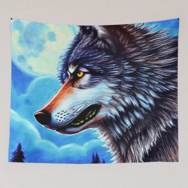 Item preview, Wolf Forest Moon 1 designed and sold by MMwolfdogden.