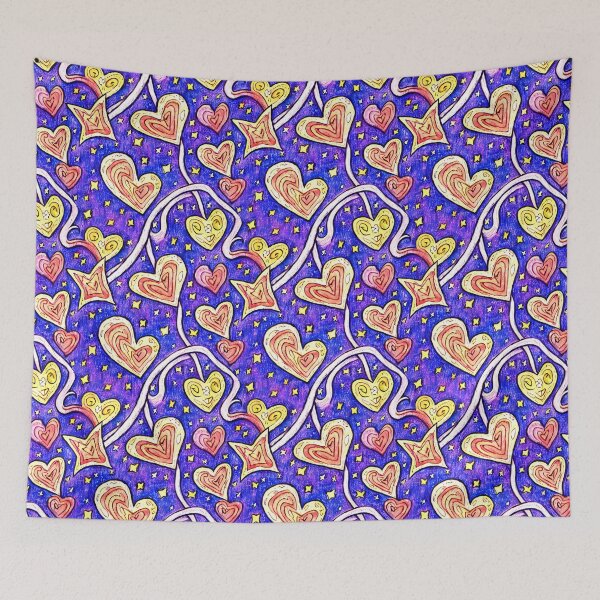 Item preview, Gothic Stars and Hearts Pattern Dark and Romantic Designs for Gothic Enthusiasts 5 designed and sold by Bits-X-Pieces.
