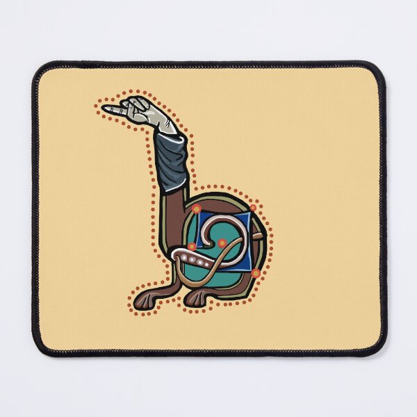 Item preview, Letter H Manicule LEFT W 14C Maastricht Psalter parody designed and sold by Donnahuntriss.