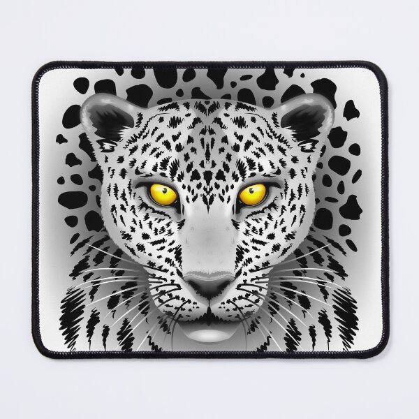 Item preview, White Leopard with Yellow Eyes designed and sold by BluedarkArt.