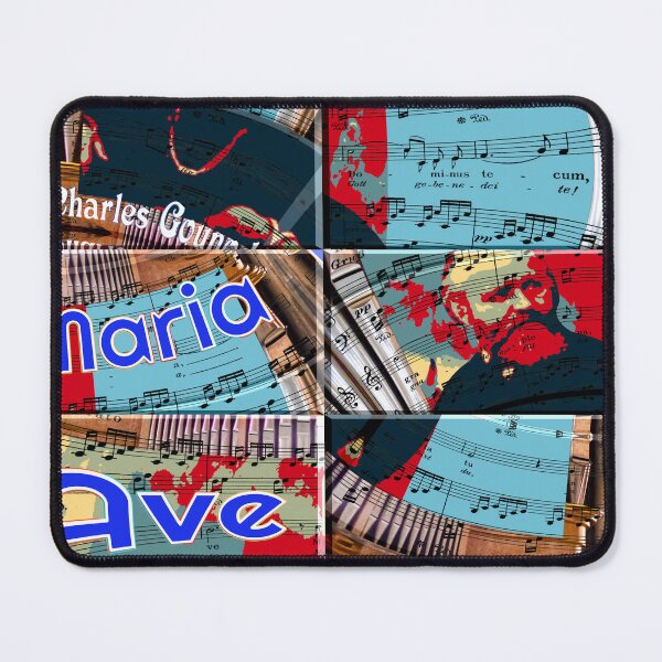 Item preview, ATTRACTIVE PORTRAIT OF CHARLES GOUNOD - MUSICIAN COMPOSER - ABSTRACT ORGAN ON MUSICAL SCORE - FAMOUS ARIA AVE MARIA - FUNNY MUSIC SCORE AVE MARIA PATCHWORK PATTERN - GREAT GIFT FOR ORGANIST designed and sold by Ralek.
