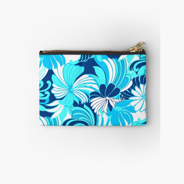 Item preview, Hibiscus Jungle Hawaiian Tropical Floral - Navy, Turq & Aqua designed and sold by DriveIndustries.
