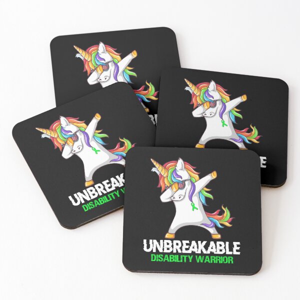 Item preview, Disability Awareness - Unicorn Disability Warrior Ribbon UNBREAKABLE designed and sold by Fernandezf.