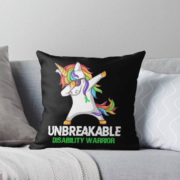 Item preview, Disability Awareness - Unicorn Disability Warrior Ribbon UNBREAKABLE designed and sold by Fernandezf.