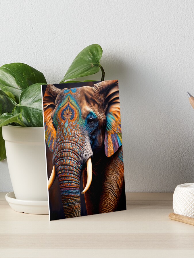 Friendly Elephant Watercolor Oil Painting Wall Art popular Print