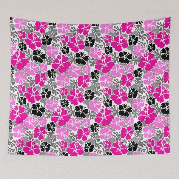 Item preview, Akahai Hawaiian Hibiscus Tropical Floral - Pink & Black designed and sold by DriveIndustries.