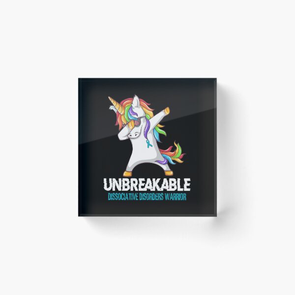 Item preview, Dissociative Disorders Awareness - Unicorn Dissociative Disorders Warrior Ribbon UNBREAKABLE designed and sold by Fernandezf.
