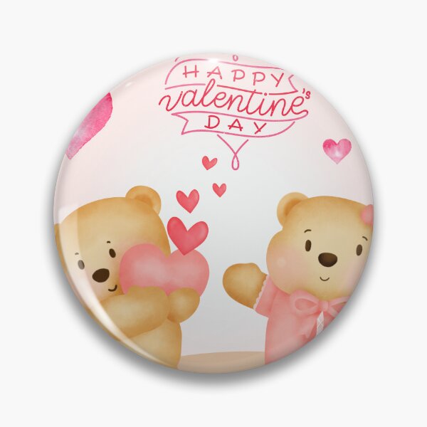Item preview, Happy Valentine's Day Teddy Bears with Pink Hearts designed and sold by silviaol.