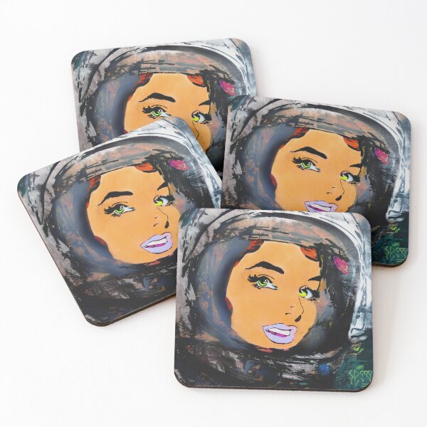 Item preview, Astronaut girl | Purple lips | street art aesthetics designed and sold by CiceroSpin.
