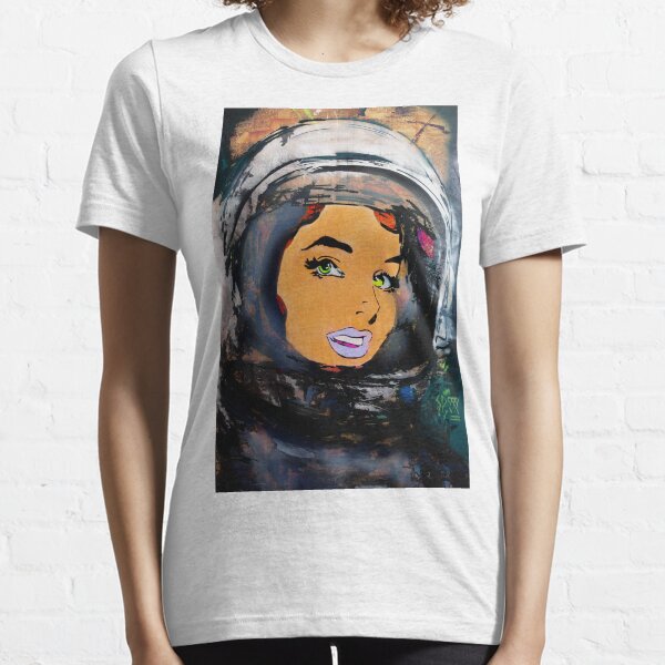 Astronaut girl | Purple lips | street art aesthetics Essential T-Shirt