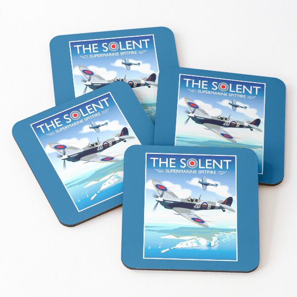 Item preview, SPITFIRE : Solent Supermarine WW Two Fighter Plane designed and sold by posterbobs.