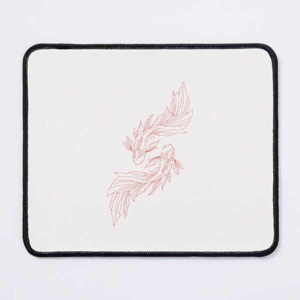 Item preview, red chinese fish outline designed and sold by moonna designs.