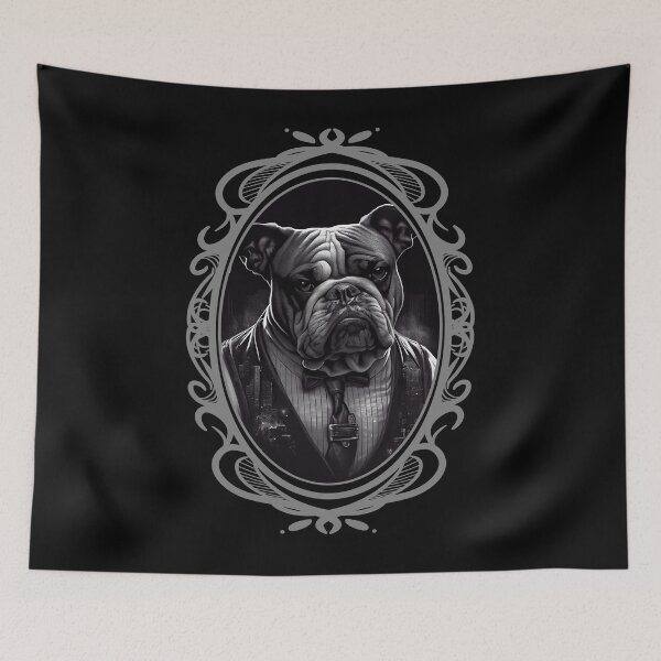 Item preview, Sophisticated Bulldog in Formal Attire with Vintage Frame designed and sold by Vinson-MFG.