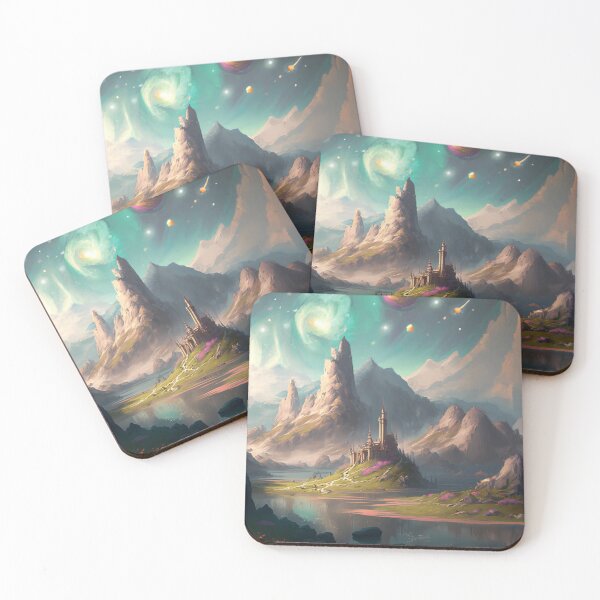 Item preview, Elysium Vale Beautiful Fantasy Alien Landscape Digital Art designed and sold by danielstirling.