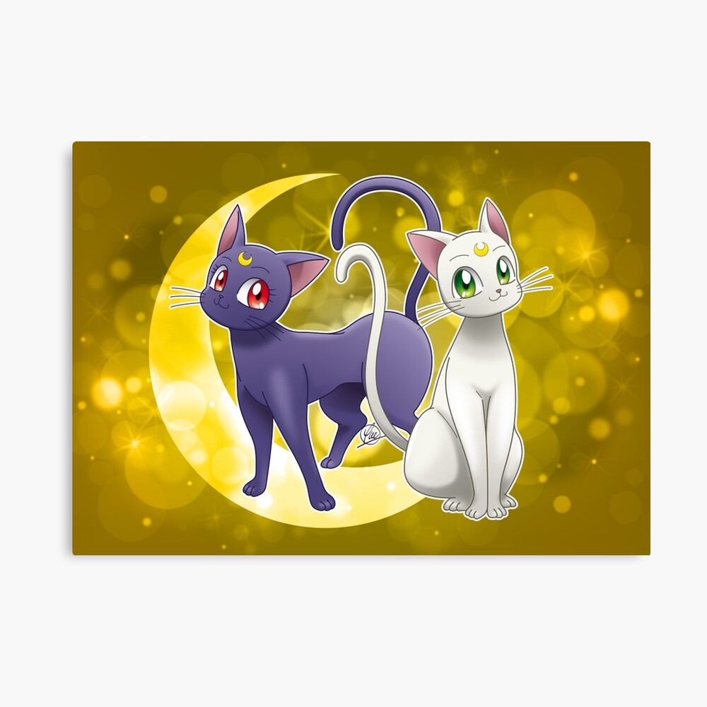 Luna Artemis Sailor Moon Crystal Edit Metal Print By Alphavirginis Redbubble