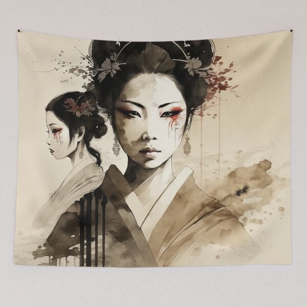 Artikelvorschau, Schöne japanische Geisha - sumie painting entworfen und verkauft von MaitionDesigns.