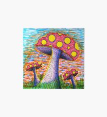 Polka Dot Mushrooms Art Board