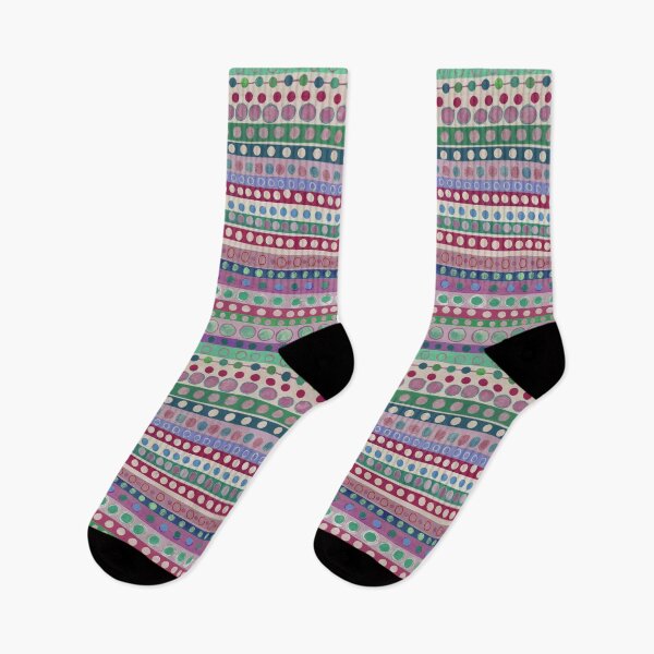 Item preview, Multi Dots and Stripes Dark Pastels designed and sold by MitaDreamDesign.