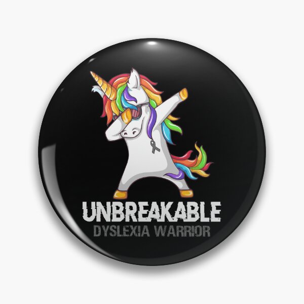 Item preview, Dyslexia Awareness - Unicorn Dyslexia Warrior Ribbon UNBREAKABLE designed and sold by Fernandezf.