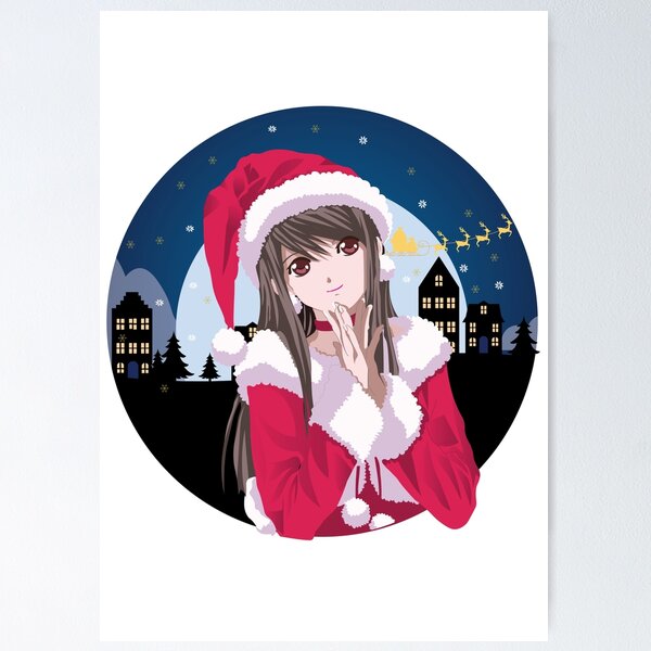 Joyful Anime Manga Girl Dressed As Santa Claus, Bounces. Jumped Into A  Jump. Happy Woman Having Fun Royalty Free SVG, Cliparts, Vectors, and Stock  Illustration. Image 111435371.