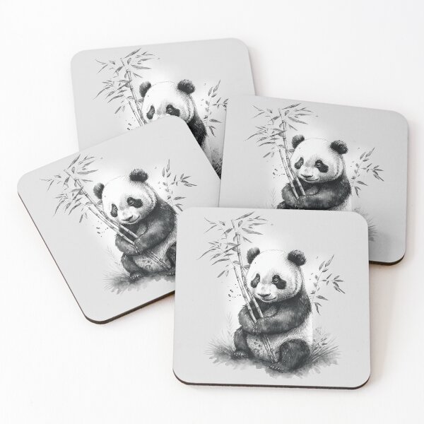 Artikelvorschau, Panda Bär liebt Bambus - sumie painting entworfen und verkauft von MaitionDesigns.