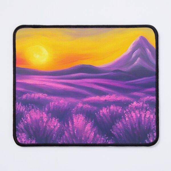 Item preview, Purple Lavender Sunset Glow Landscape Art, Lavender Art, Mountain Sunset ART designed and sold by viewgraphics.